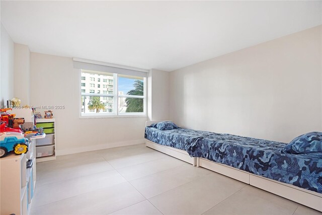 view of tiled bedroom