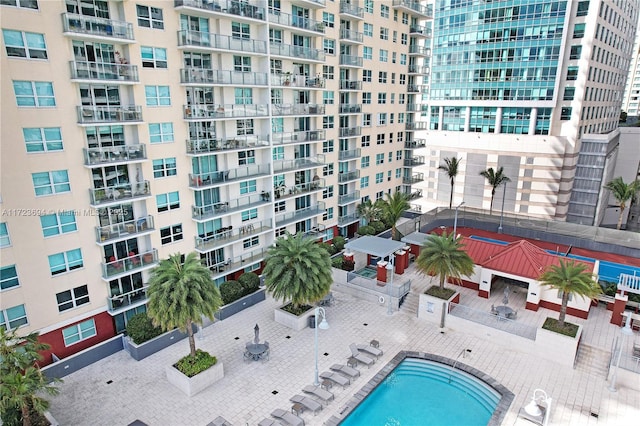 view of pool with a patio