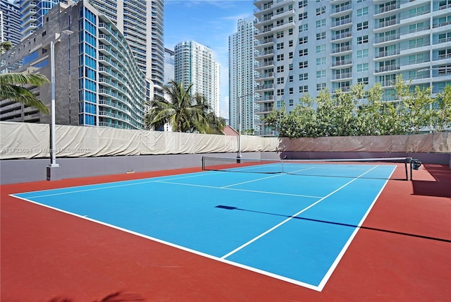 view of tennis court