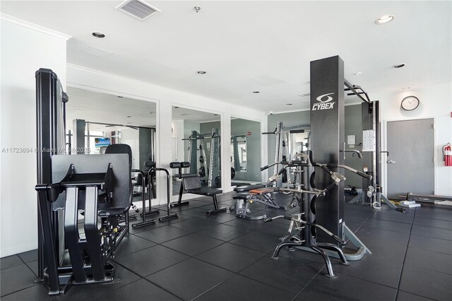 1155 Brickell Bay Dr Unit 704, Miami, FL 33131 - exercise room with recessed lighting