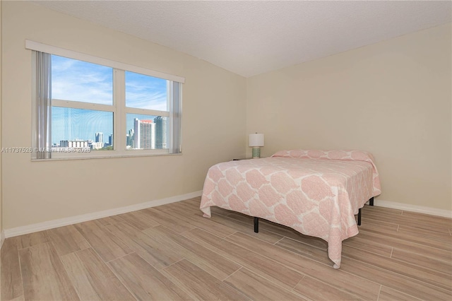 bedroom featuring a textured ceiling