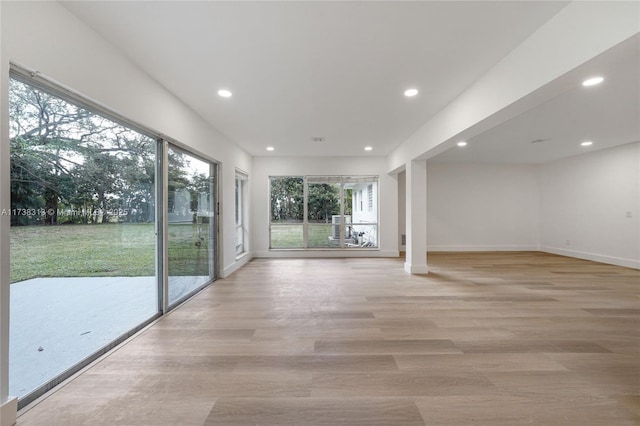 interior space with light wood-type flooring