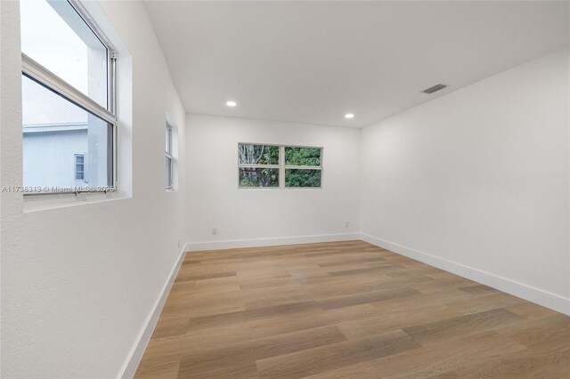 empty room featuring light hardwood / wood-style floors