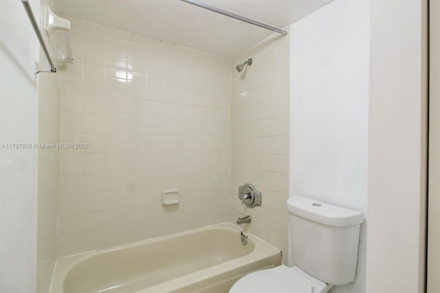 full bathroom featuring  shower combination and toilet