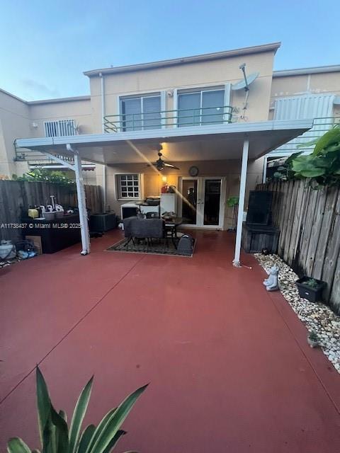 view of patio with a balcony