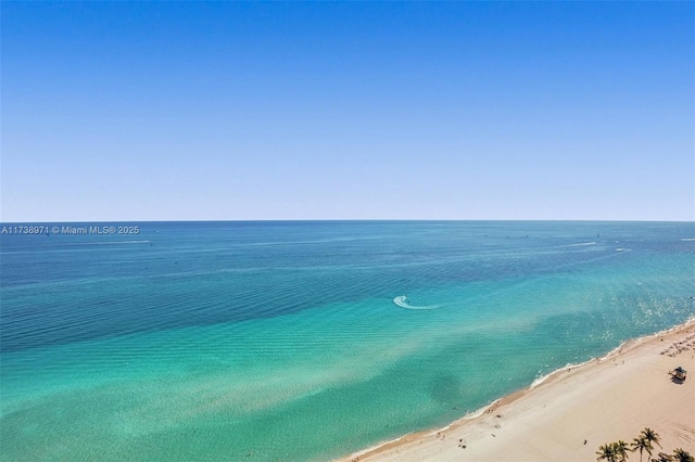 water view with a view of the beach