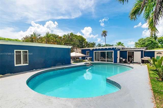 view of pool with a patio area