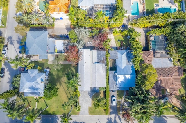 aerial view featuring a residential view