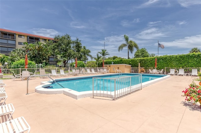 view of pool with a patio area