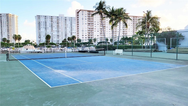 view of tennis court