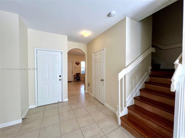 view of tiled entryway