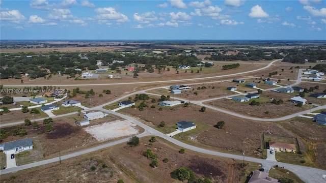 bird's eye view with a rural view