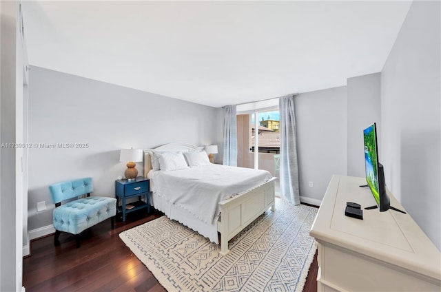 bedroom featuring hardwood / wood-style flooring