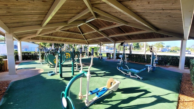 view of home's community featuring a playground and a gazebo