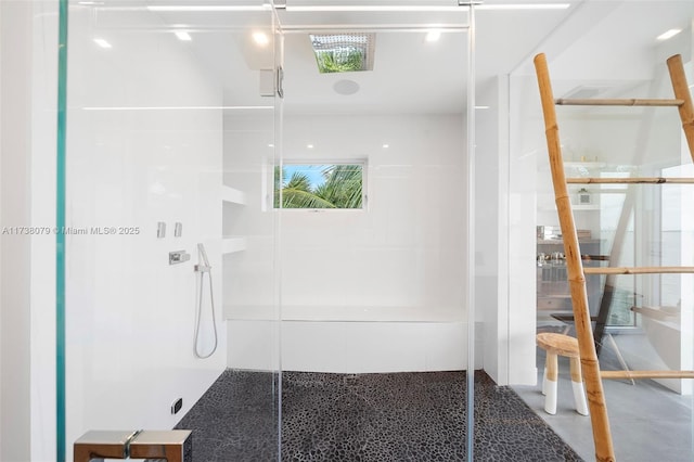 bathroom with walk in shower