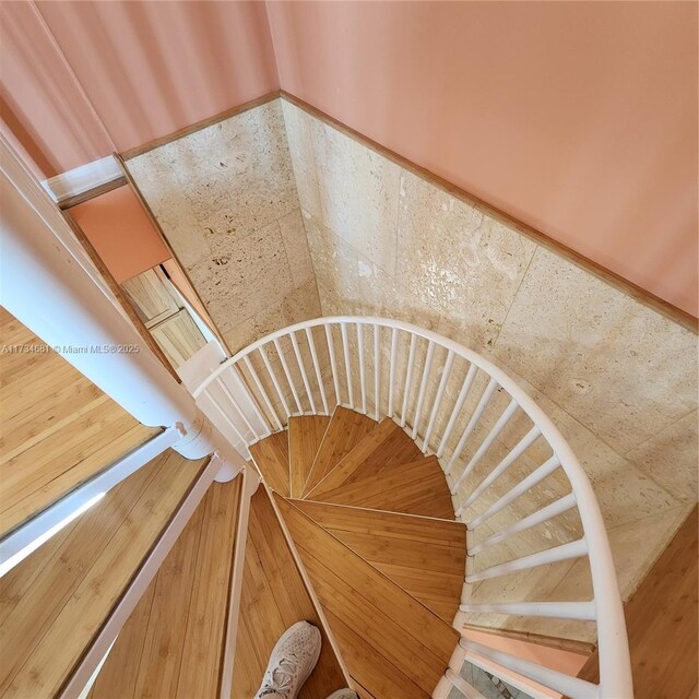 view of stairway