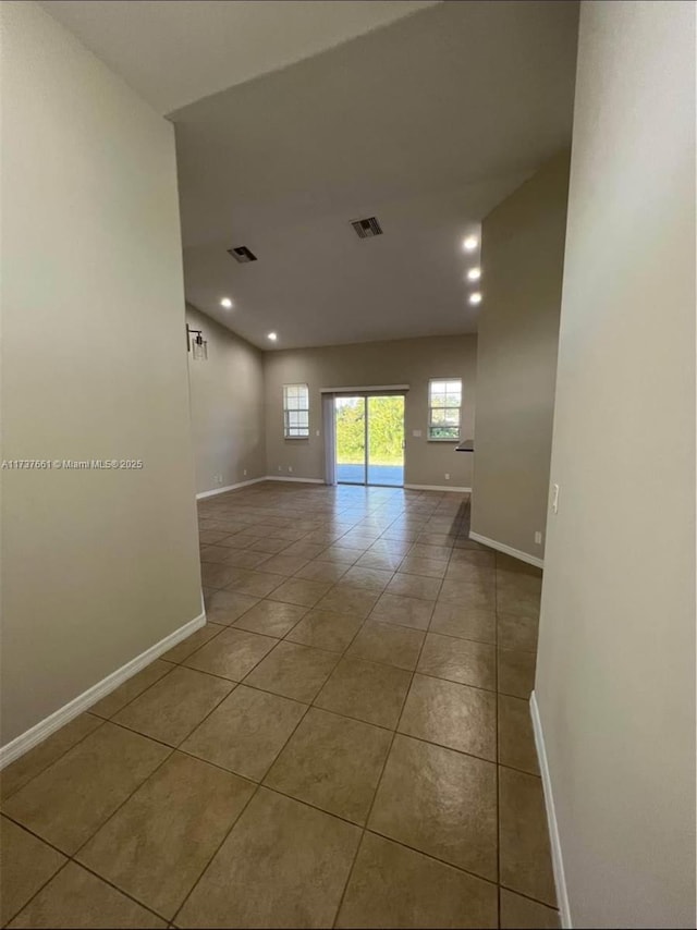 view of tiled spare room