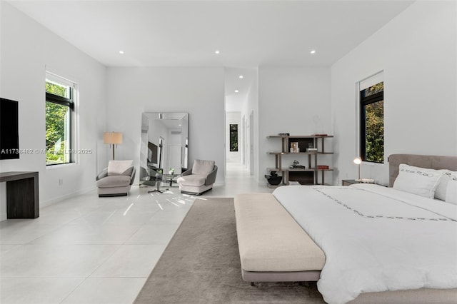 view of tiled bedroom