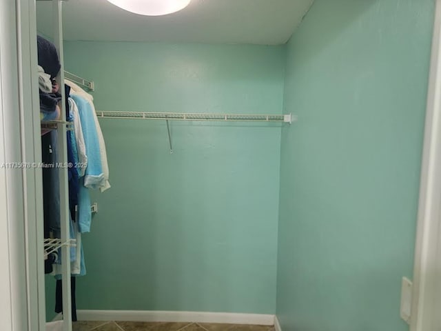 view of walk in closet