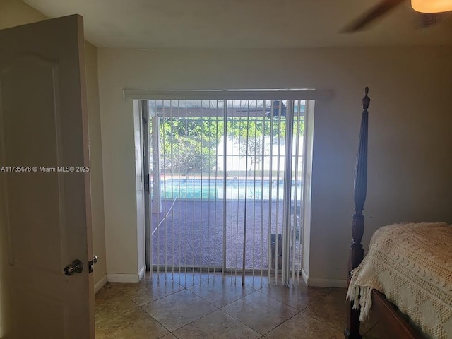 view of tiled bedroom