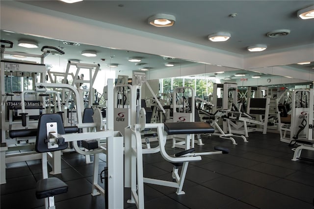 2127 Brickell Ave Unit 705, Miami, FL 33129 - exercise room with plenty of natural light