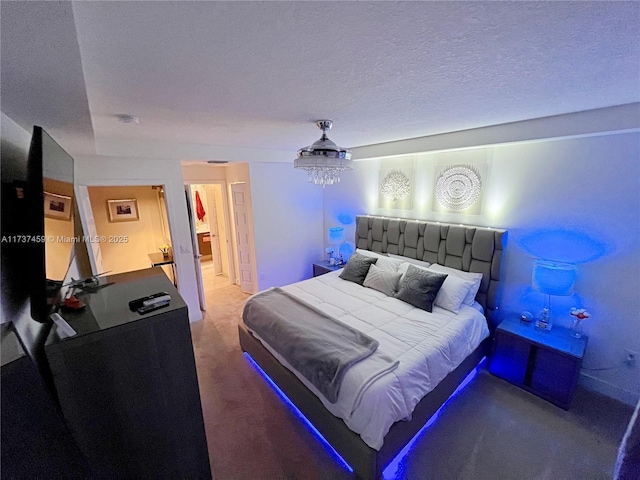 bedroom with a textured ceiling