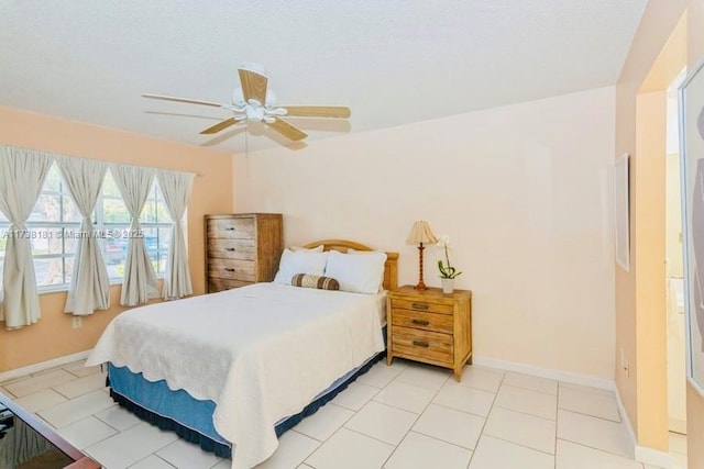 bedroom with ceiling fan