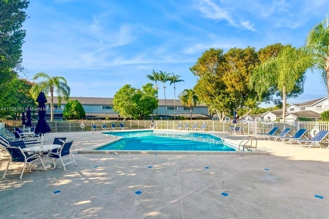 view of pool featuring a patio area