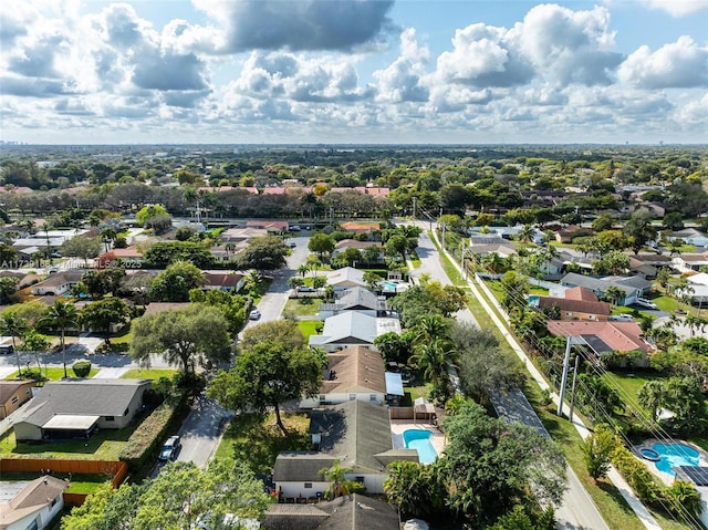 aerial view featuring a residential view