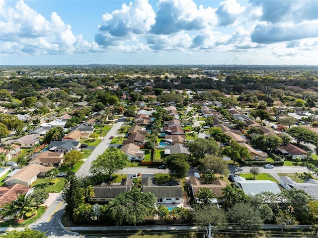 bird's eye view featuring a residential view