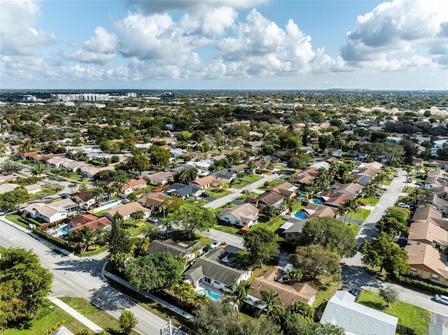 bird's eye view featuring a residential view