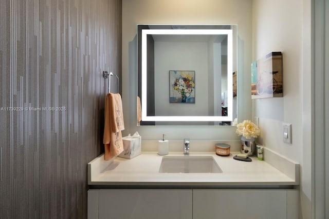 bathroom with vanity