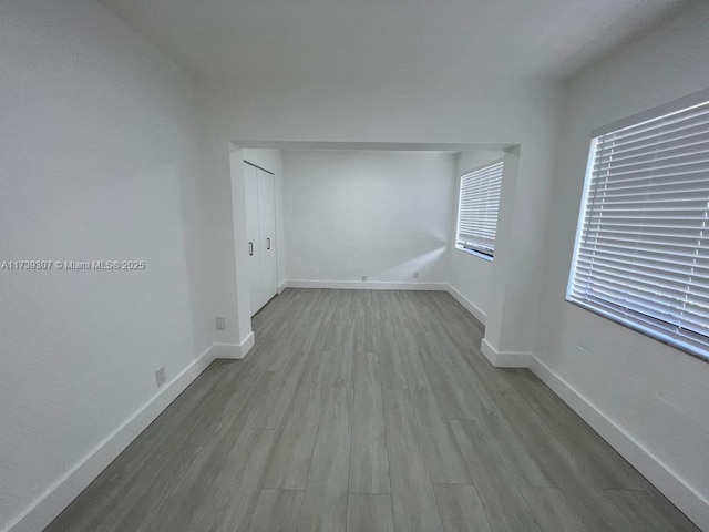 empty room featuring light hardwood / wood-style flooring