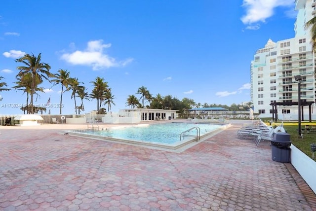 view of pool with a patio area