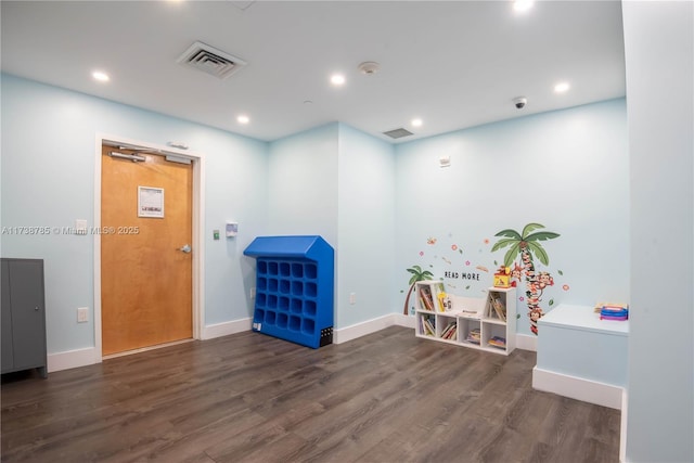 interior space featuring dark hardwood / wood-style flooring