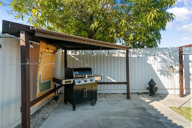 view of patio with a carport