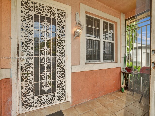 view of doorway to property