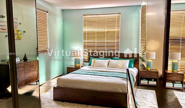 view of tiled bedroom