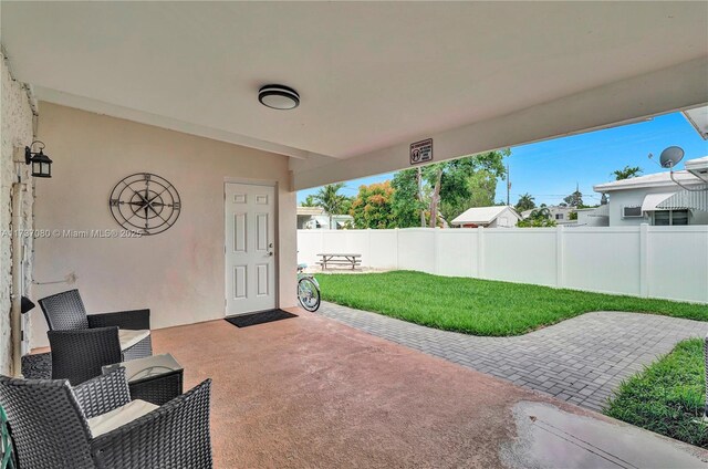 view of tiled living room