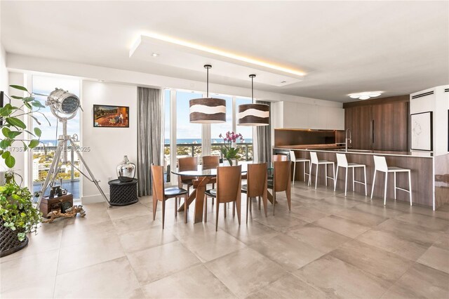 dining area with sink