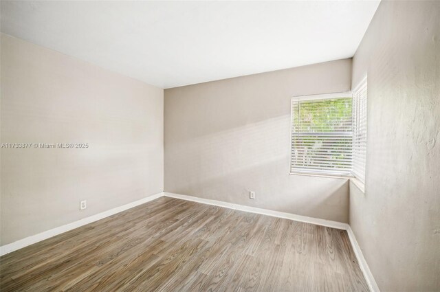 empty room featuring light hardwood / wood-style flooring