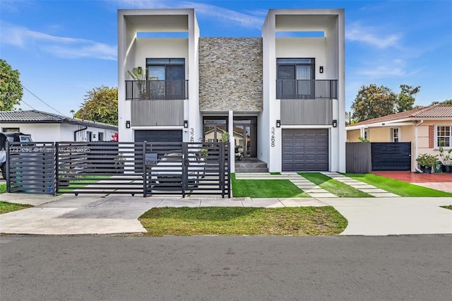 view of front facade with a garage