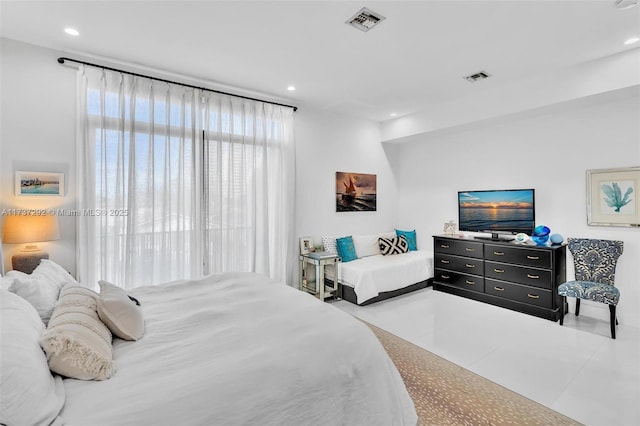 view of tiled bedroom