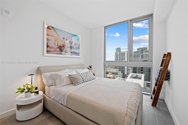 view of tiled bedroom