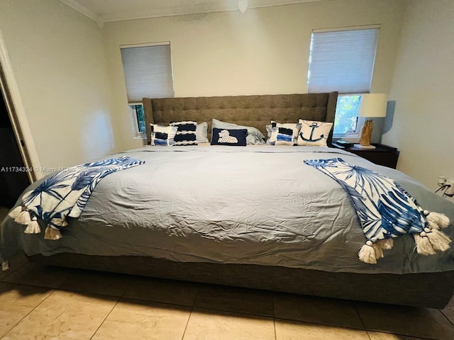 view of tiled bedroom