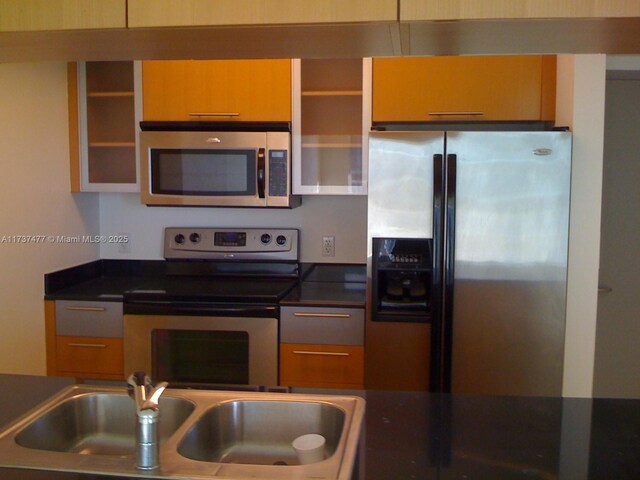 kitchen with sink and stainless steel appliances