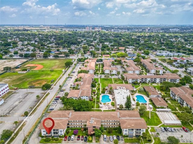 birds eye view of property