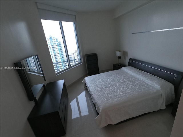 view of tiled bedroom