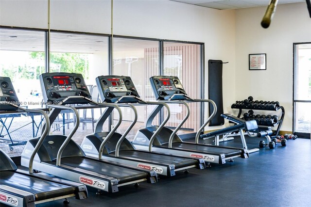 view of workout area