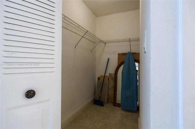 view of walk in closet